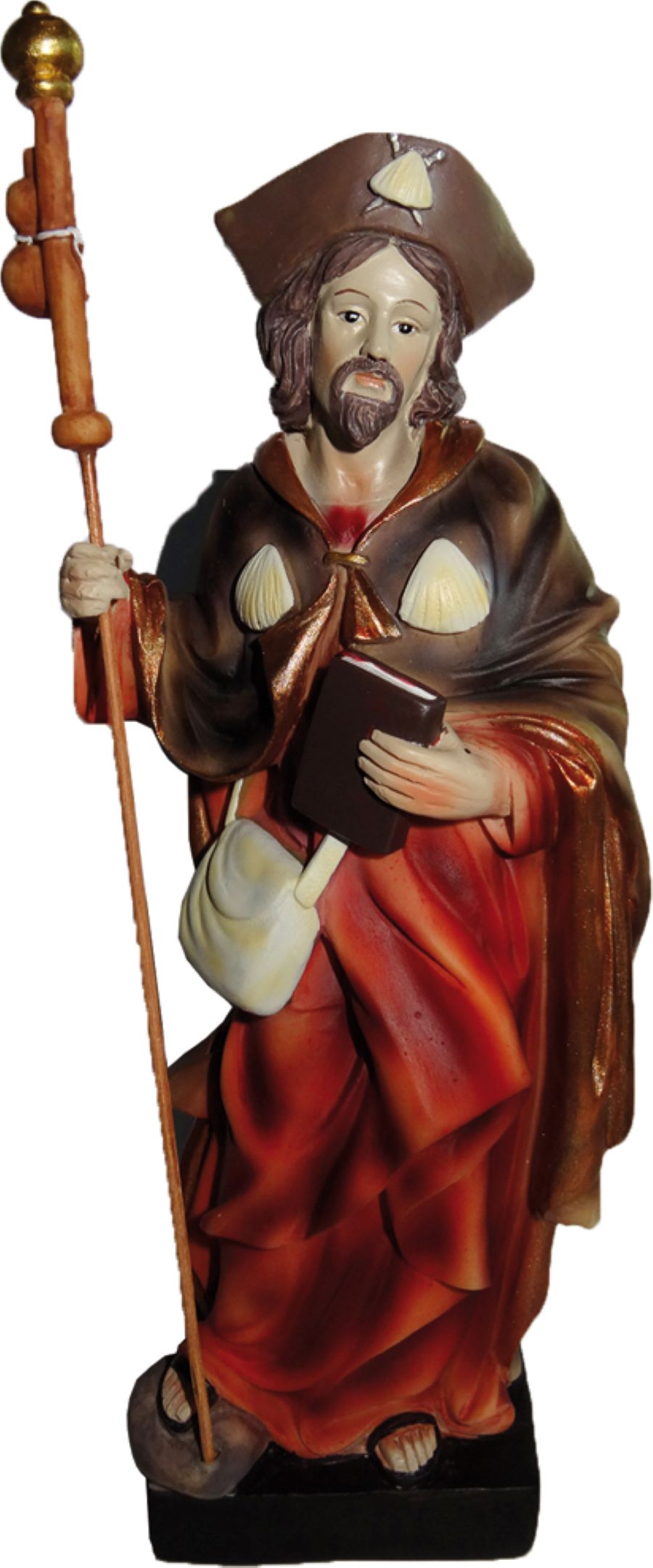 FADEDA Hlg. Jakobus  / Höhe:15 cm / handbemalt / detailgetreue Krippen Figuren - Weihnachten Tisch Dekoration Krippe Zubehör