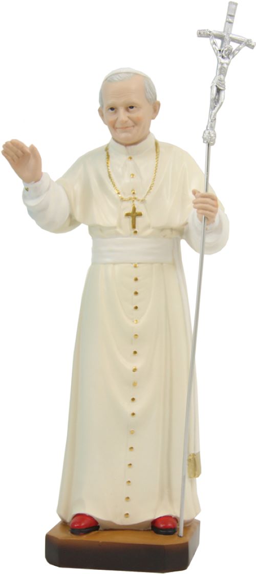 FADEDA Papst Johannes Paul II.  / Höhe:21 cm / handbemalt / detailgetreue Krippen Figuren - Weihnachten Tisch Dekoration Krippe Zubehör
