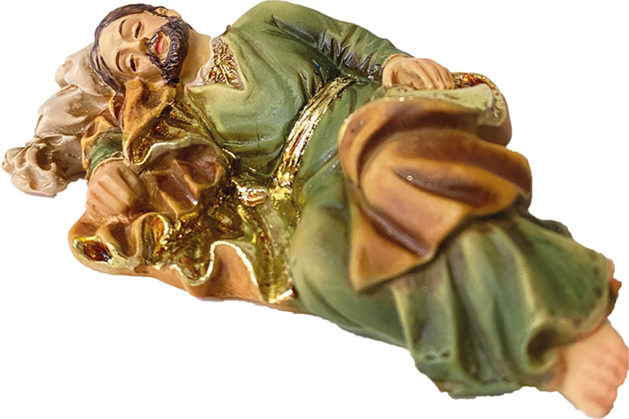 FADEDA Hlg. Josef schlafend  / Höhe:3 cm / handbemalt / detailgetreue Krippen Figuren - Weihnachten Tisch Dekoration Krippe Zubehör