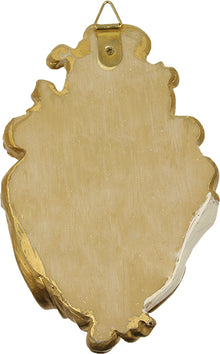 FADEDA Weihwasserkessel Engelskopf weiß  / Höhe:15 cm / handbemalt / detailgetreue Krippen Figuren - Weihnachten Tisch Dekoration Krippe Zubehör