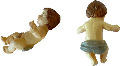 FADEDA Jesuskind lose  / Höhe:4 cm / handbemalt / detailgetreue Krippen Figuren - Weihnachten Tisch Dekoration Krippe Zubehör