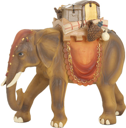 FADEDA Elefant  / Höhe:13 cm / handbemalt / detailgetreue Krippen Figuren - Weihnachten Tisch Dekoration Krippe Zubehör