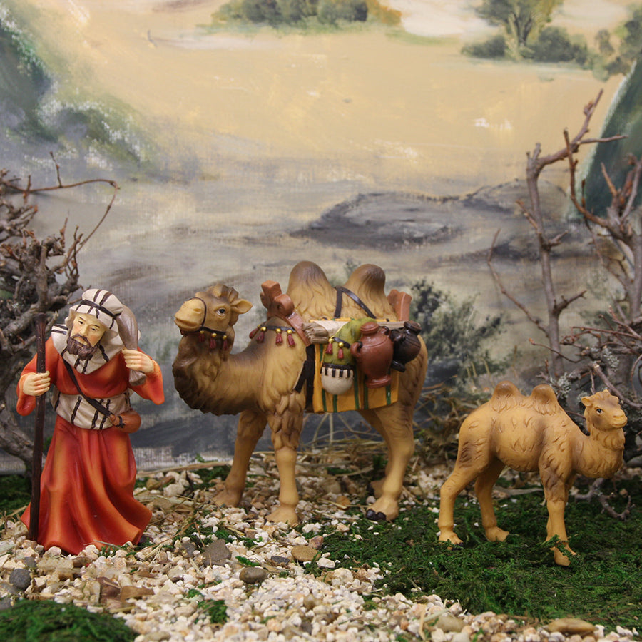 FADEDA Kamel, Jungtier  / Höhe:7 cm / handbemalt / detailgetreue Krippen Figuren - Weihnachten Tisch Dekoration Krippe Zubehör