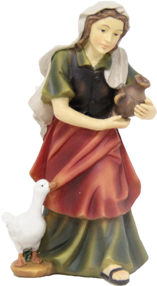 FADEDA Magd  / Höhe:13 cm / handbemalt / detailgetreue Krippen Figuren - Weihnachten Tisch Dekoration Krippe Zubehör