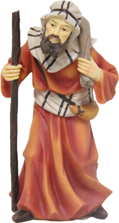 FADEDA Kameltreiber  / Höhe:13 cm / handbemalt / detailgetreue Krippen Figuren - Weihnachten Tisch Dekoration Krippe Zubehör