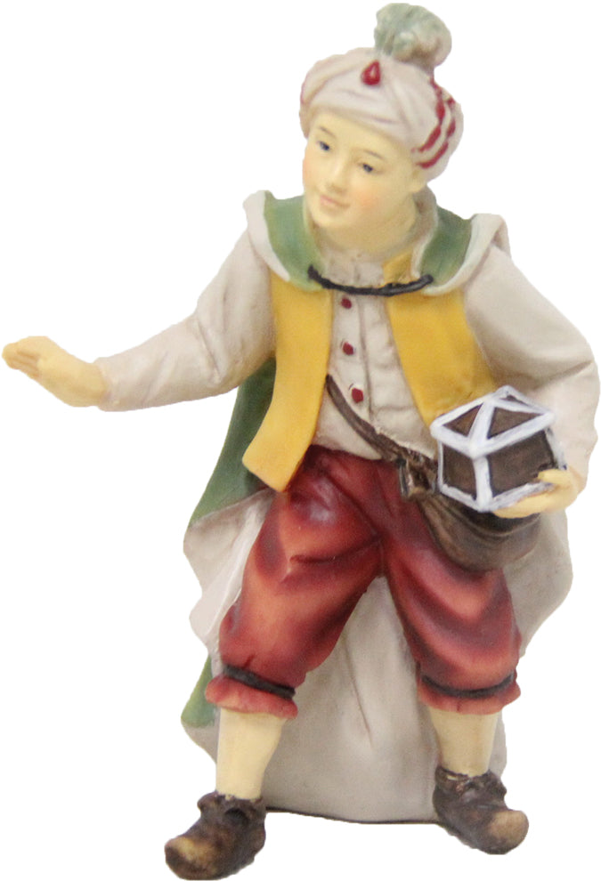 FADEDA Elefantentreiber  / Höhe:13 cm / handbemalt / detailgetreue Krippen Figuren - Weihnachten Tisch Dekoration Krippe Zubehör