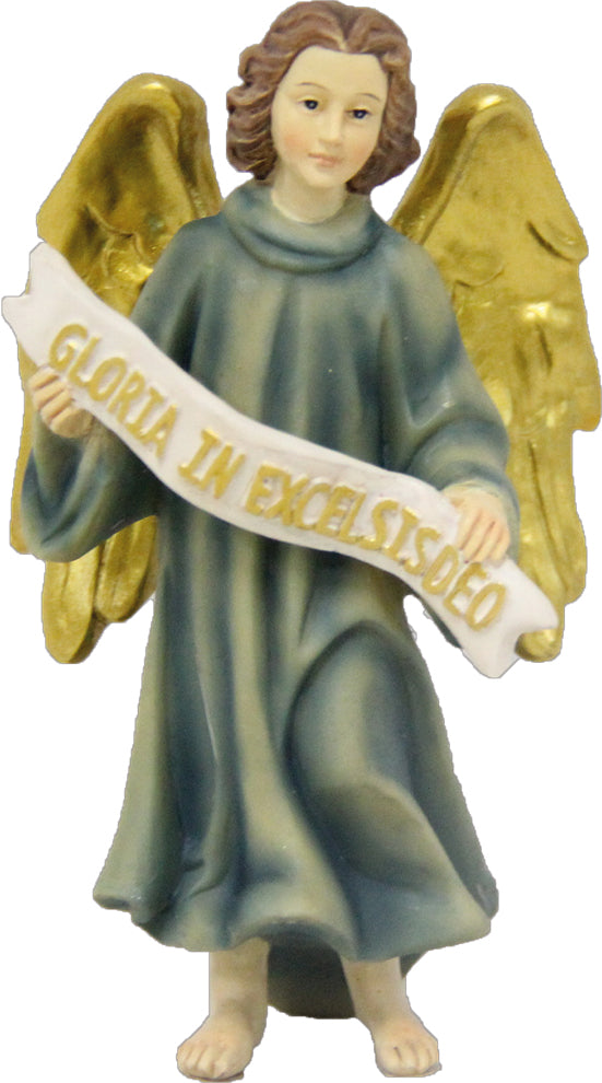 FADEDA Verkündigungsengel  / Höhe:13 cm / handbemalt / detailgetreue Krippen Figuren - Weihnachten Tisch Dekoration Krippe Zubehör