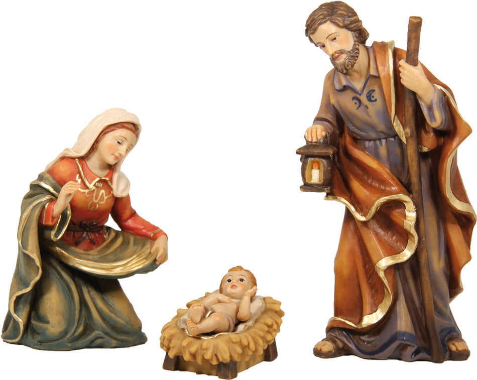 4x FADEDA Hlg. Familie  / Höhe:20 cm / handbemalt / detailgetreue Krippen Figuren - Weihnachten Tisch Dekoration Krippe Zubehör