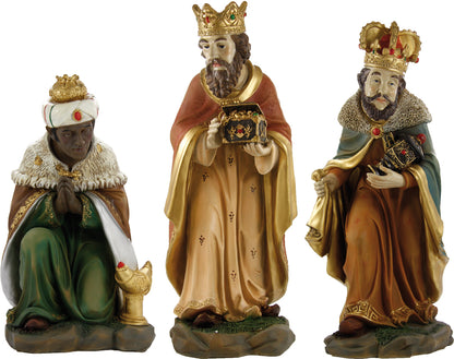 3x FADEDA Hlg. Drei Könige  / Höhe:60 cm / handbemalt / detailgetreue Krippen Figuren - Weihnachten Tisch Dekoration Krippe Zubehör