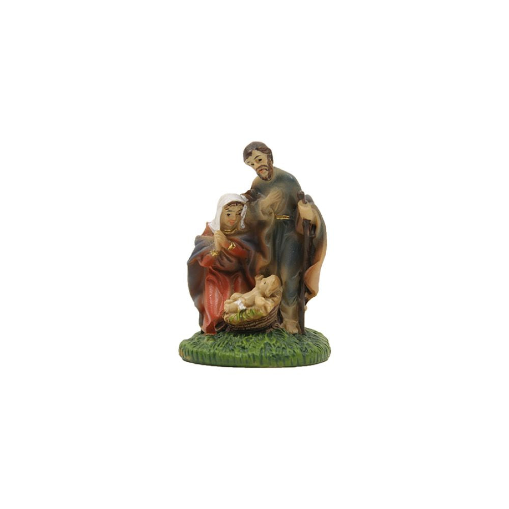 FADEDA Krippenblock, Hlg. Familie  / Höhe:5 cm / handbemalt / detailgetreue Krippen Figuren - Weihnachten Tisch Dekoration Krippe Zubehör
