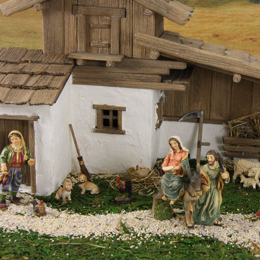 FADEDA Herbergssuche   / Höhe:10 cm / handbemalt / detailgetreue Krippen Figuren - Weihnachten Tisch Dekoration Krippe Zubehör
