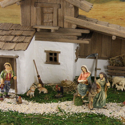 FADEDA Herbergssuche   / Höhe:10 cm / handbemalt / detailgetreue Krippen Figuren - Weihnachten Tisch Dekoration Krippe Zubehör