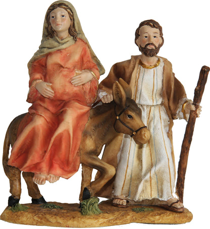 FADEDA Herbergssuche   / Höhe:14 cm / handbemalt / detailgetreue Krippen Figuren - Weihnachten Tisch Dekoration Krippe Zubehör