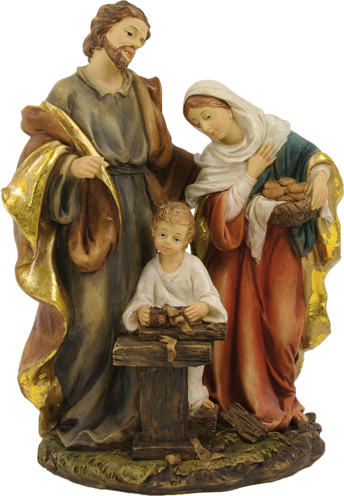 FADEDA Hlg. Familie, Krippenblock   / Höhe:21 cm / handbemalt / detailgetreue Krippen Figuren - Weihnachten Tisch Dekoration Krippe Zubehör