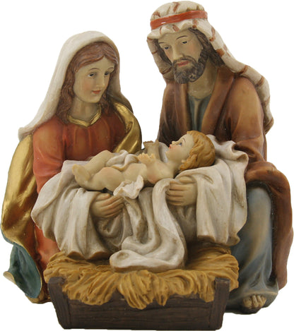 2x FADEDA Heilige Familie orientalisch, Krippenblock   / Höhe:13 cm / handbemalt / detailgetreue Krippen Figuren - Weihnachten Tisch Dekoration Krippe Zubehör