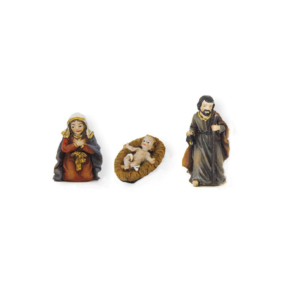 3x FADEDA Hlg. Familie   / Höhe:4 cm / handbemalt / detailgetreue Krippen Figuren - Weihnachten Tisch Dekoration Krippe Zubehör