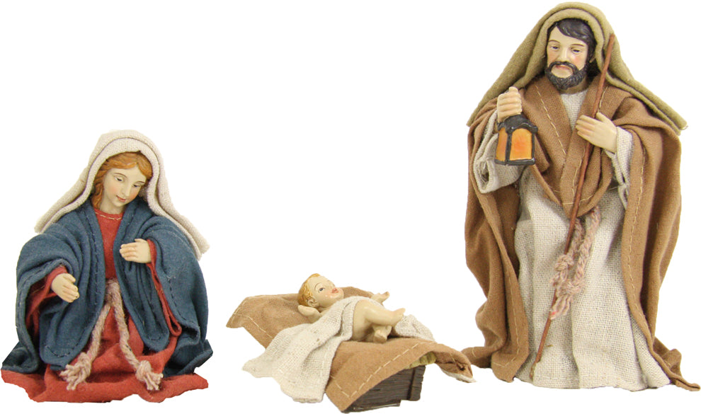 3x FADEDA Hlg. Familie, orientalisch   / Höhe:11 cm / handbemalt / detailgetreue Krippen Figuren - Weihnachten Tisch Dekoration Krippe Zubehör