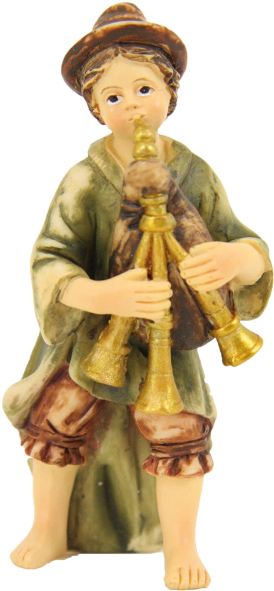 FADEDA JOK: Musiker mit Dudelsack   / Höhe:12 cm / handbemalt / detailgetreue Krippen Figuren - Weihnachten Tisch Dekoration Krippe Zubehör