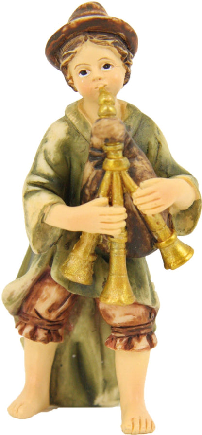 FADEDA JOK: Musiker mit Dudelsack   / Höhe:12 cm / handbemalt / detailgetreue Krippen Figuren - Weihnachten Tisch Dekoration Krippe Zubehör
