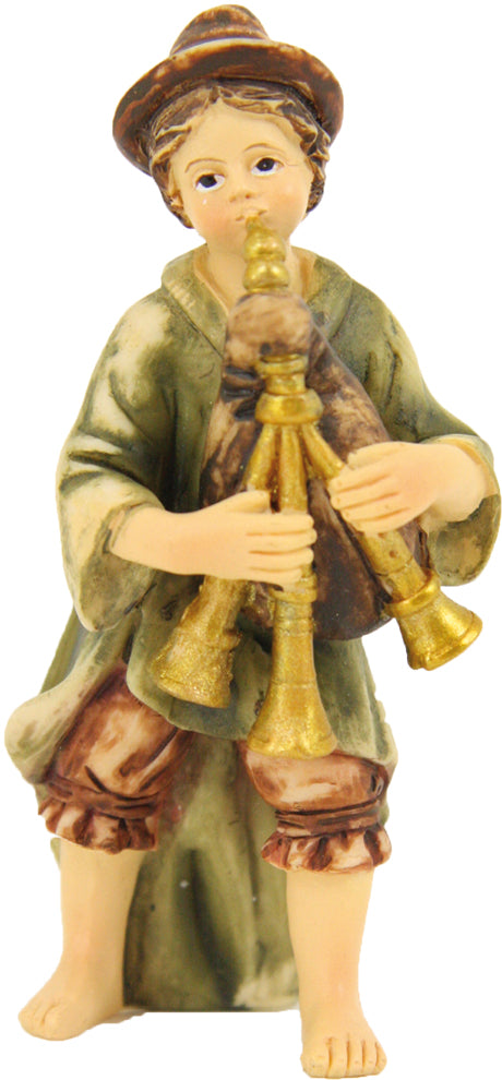 FADEDA JOK: Musiker mit Dudelsack   / Höhe:12 cm / handbemalt / detailgetreue Krippen Figuren - Weihnachten Tisch Dekoration Krippe Zubehör