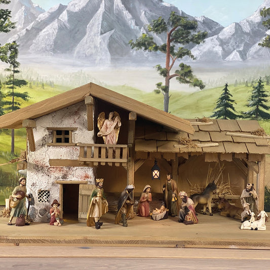 13x FADEDA Krippenfiguren   / Höhe:10 cm / handbemalt / detailgetreue Krippen Figuren - Weihnachten Tisch Dekoration Krippe Zubehör