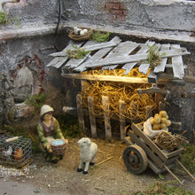 2x FADEDA Magd mit Schaf   / Höhe:10 cm / handbemalt / detailgetreue Krippen Figuren - Weihnachten Tisch Dekoration Krippe Zubehör
