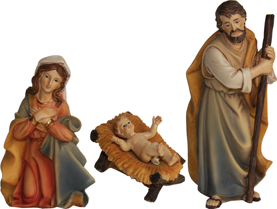 3x FADEDA Hlg. Familie   / Höhe:7 cm / handbemalt / detailgetreue Krippen Figuren - Weihnachten Tisch Dekoration Krippe Zubehör