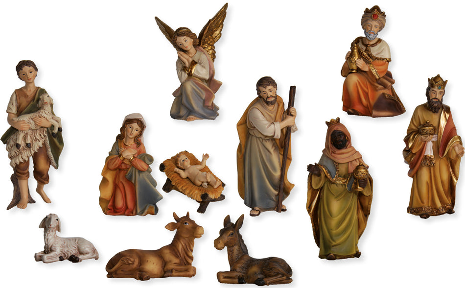 11x FADEDA Markus-Krippenfiguren   / Höhe:7 cm / handbemalt / detailgetreue Krippen Figuren - Weihnachten Tisch Dekoration Krippe Zubehör