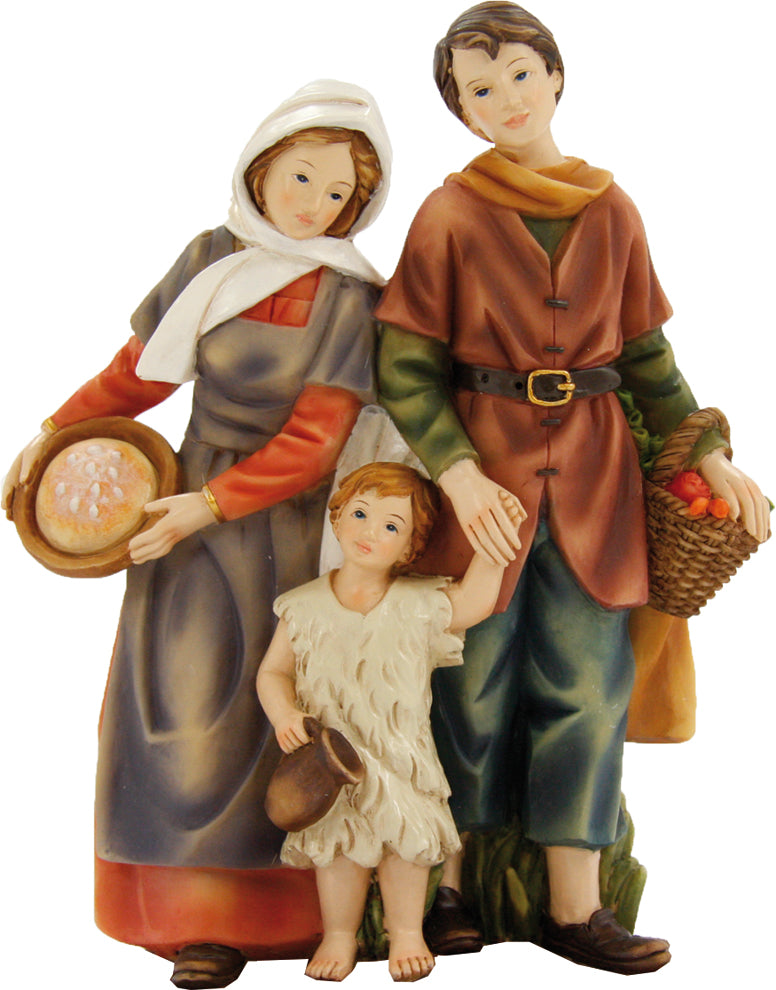 FADEDA Familie mit Kind   / Höhe:9 cm / handbemalt / detailgetreue Krippen Figuren - Weihnachten Tisch Dekoration Krippe Zubehör