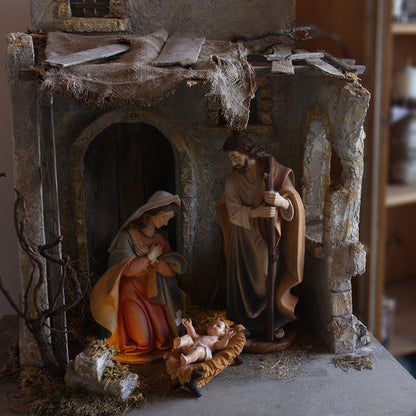 3x FADEDA Hlg. Familie   / Höhe:40 cm / handbemalt / detailgetreue Krippen Figuren - Weihnachten Tisch Dekoration Krippe Zubehör
