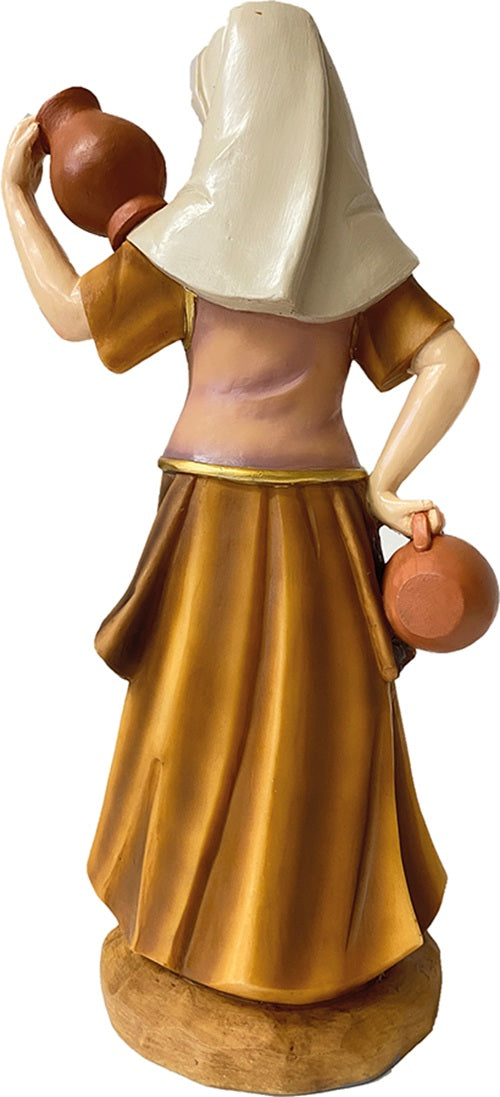 FADEDA Magd mit Krügen   / Höhe:30 cm / handbemalt / detailgetreue Krippen Figuren - Weihnachten Tisch Dekoration Krippe Zubehör