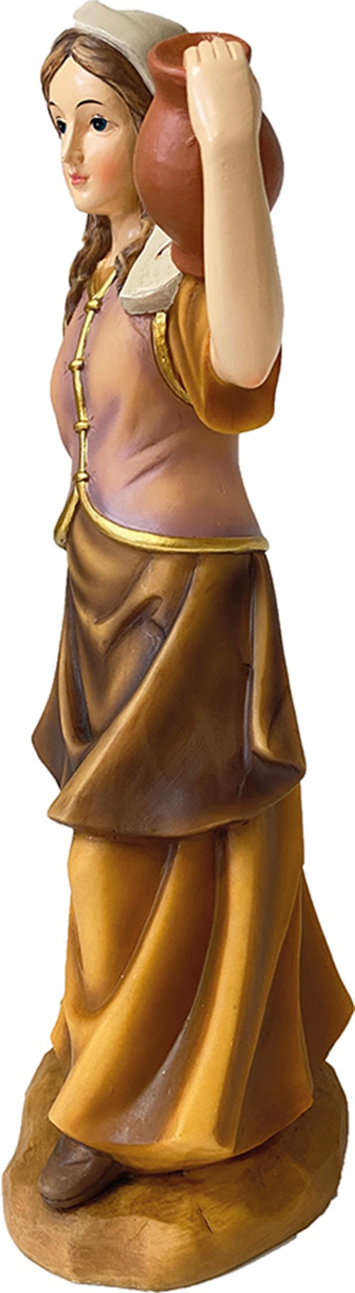 FADEDA Magd mit Krügen   / Höhe:30 cm / handbemalt / detailgetreue Krippen Figuren - Weihnachten Tisch Dekoration Krippe Zubehör