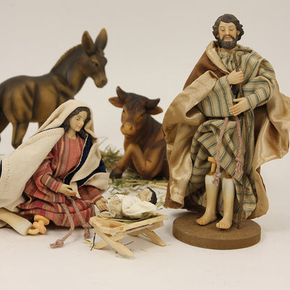 10x FADEDA Körperteile, Josef + Maria   / Höhe:15 cm / handbemalt / detailgetreue Krippen Figuren - Weihnachten Tisch Dekoration Krippe Zubehör