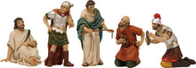 5x FADEDA Passionsfiguren: Dornenkrönung   / Höhe:9 cm / handbemalt / detailgetreue Krippen Figuren - Weihnachten Tisch Dekoration Krippe Zubehör