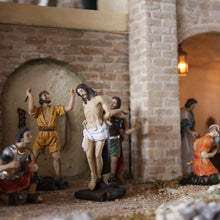 4x FADEDA Passionsfiguren: Geißelung   / Höhe:9 cm / handbemalt / detailgetreue Krippen Figuren - Weihnachten Tisch Dekoration Krippe Zubehör