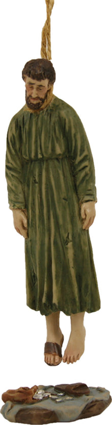 2x FADEDA Passionsfigur: Hängender Judas   / Höhe:9 cm / handbemalt / detailgetreue Krippen Figuren - Weihnachten Tisch Dekoration Krippe Zubehör