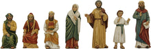 7x FADEDA Passionsfiguren: Der zwölfjährige Jesus im Tempel   / Höhe:9 cm / handbemalt / detailgetreue Krippen Figuren - Weihnachten Tisch Dekoration Krippe Zubehör