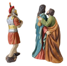 2x FADEDA Passionsfiguren: Judaskuss   / Höhe:9 cm / handbemalt / detailgetreue Krippen Figuren - Weihnachten Tisch Dekoration Krippe Zubehör