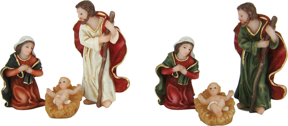 2x FADEDA Hlg. Familie   / Höhe:6 cm / handbemalt / detailgetreue Krippen Figuren - Weihnachten Tisch Dekoration Krippe Zubehör