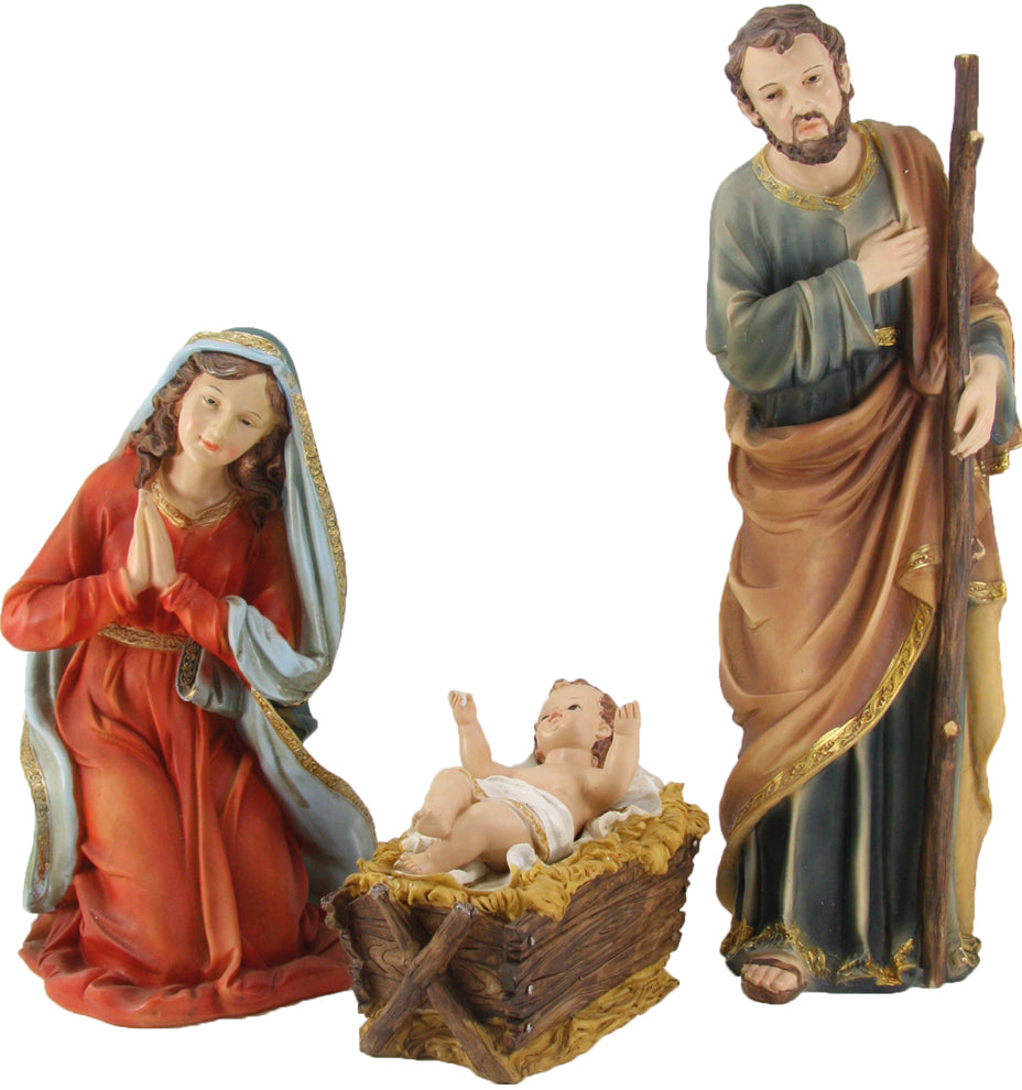 3x FADEDA Heilige Familie   / Höhe:60 cm / handbemalt / detailgetreue Krippen Figuren - Weihnachten Tisch Dekoration Krippe Zubehör