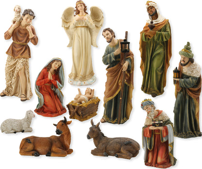 11x FADEDA Krippenfiguren   / Höhe:60 cm / handbemalt / detailgetreue Krippen Figuren - Weihnachten Tisch Dekoration Krippe Zubehör