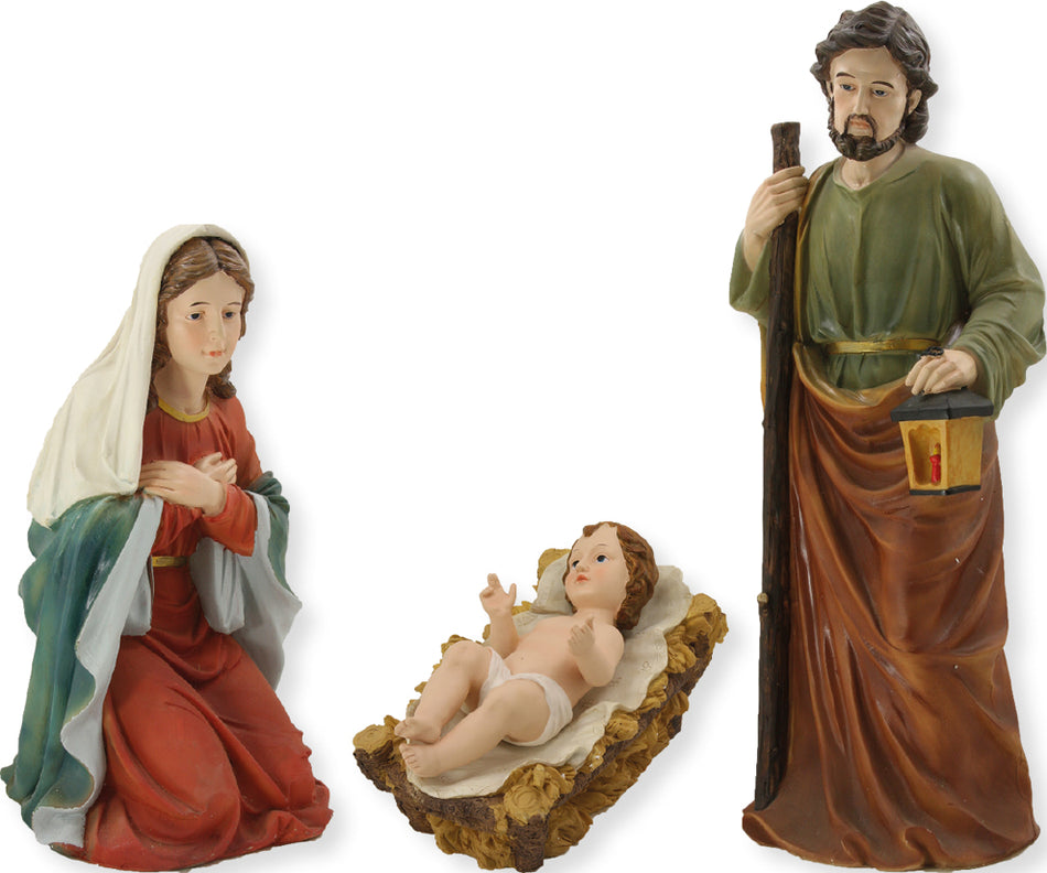 3x FADEDA Heilige Familie   / Höhe:80 cm / handbemalt / detailgetreue Krippen Figuren - Weihnachten Tisch Dekoration Krippe Zubehör