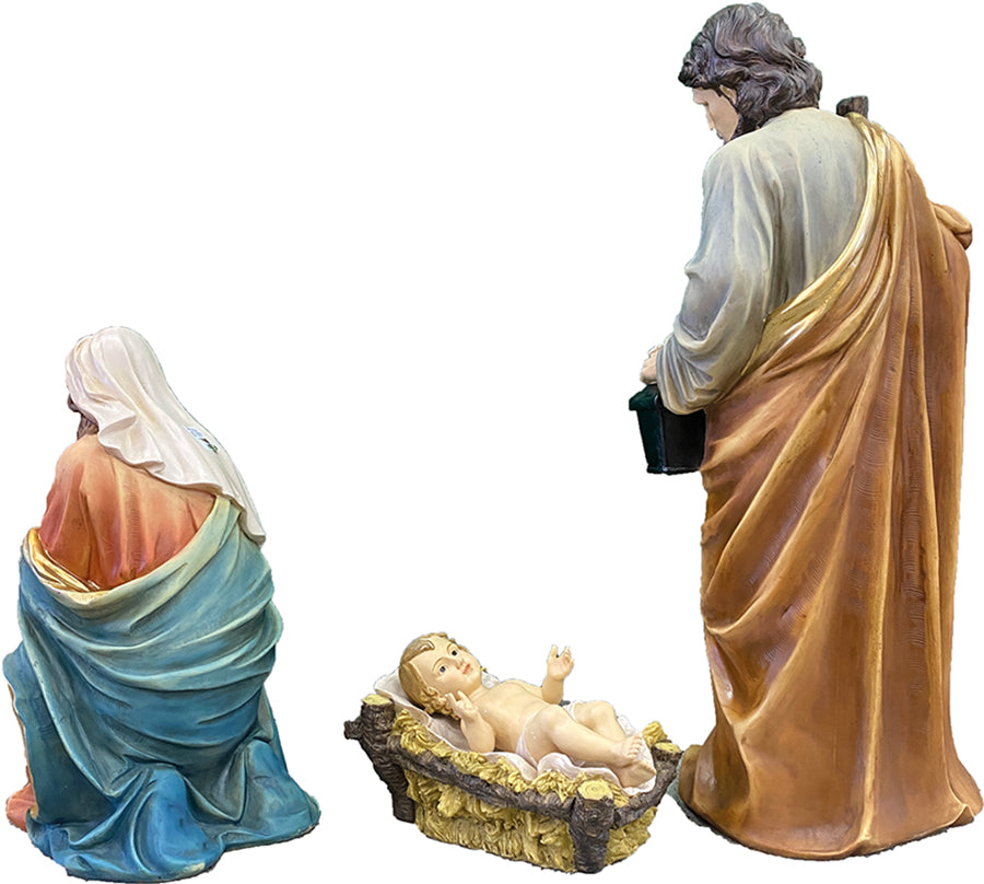3x FADEDA Heilige Familie   / Höhe:80 cm / handbemalt / detailgetreue Krippen Figuren - Weihnachten Tisch Dekoration Krippe Zubehör