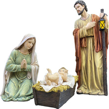 3x FADEDA Hlg. Familie   / Höhe:100 cm / handbemalt / detailgetreue Krippen Figuren - Weihnachten Tisch Dekoration Krippe Zubehör