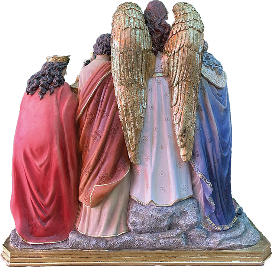 FADEDA Hlg. Familie, Krippenblock / Höhe:52 cm / handbemalt / detailgetreue Krippen Figuren - Weihnachten Tisch Dekoration Krippe Zubehör