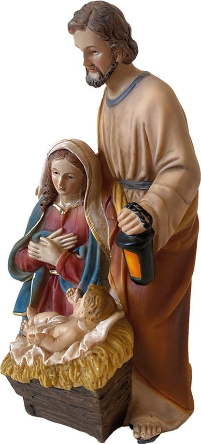 FADEDA Hlg. Familie, Krippenblock   / Höhe:19 cm / handbemalt / detailgetreue Krippen Figuren - Weihnachten Tisch Dekoration Krippe Zubehör