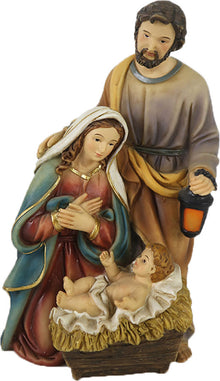 FADEDA Hlg. Familie, Krippenblock   / Höhe:19 cm / handbemalt / detailgetreue Krippen Figuren - Weihnachten Tisch Dekoration Krippe Zubehör