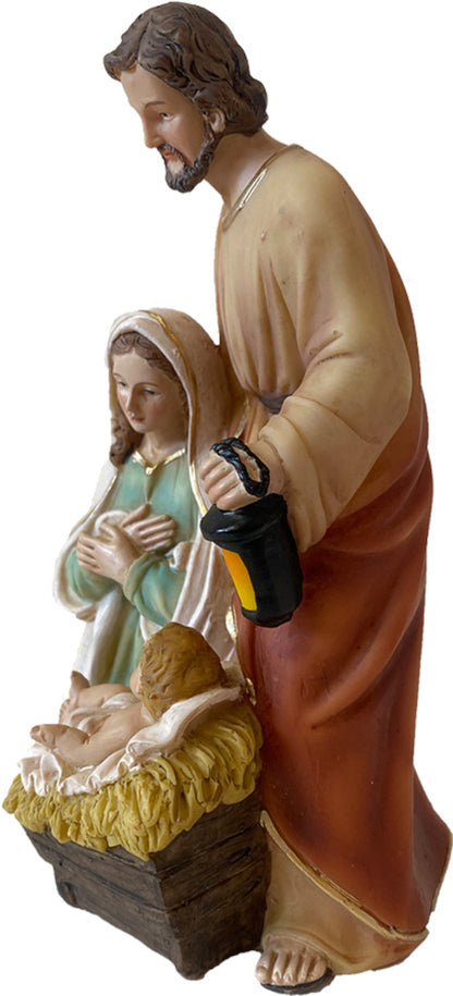 FADEDA Hlg. Familie, Krippenblock   / Höhe:19 cm / handbemalt / detailgetreue Krippen Figuren - Weihnachten Tisch Dekoration Krippe Zubehör