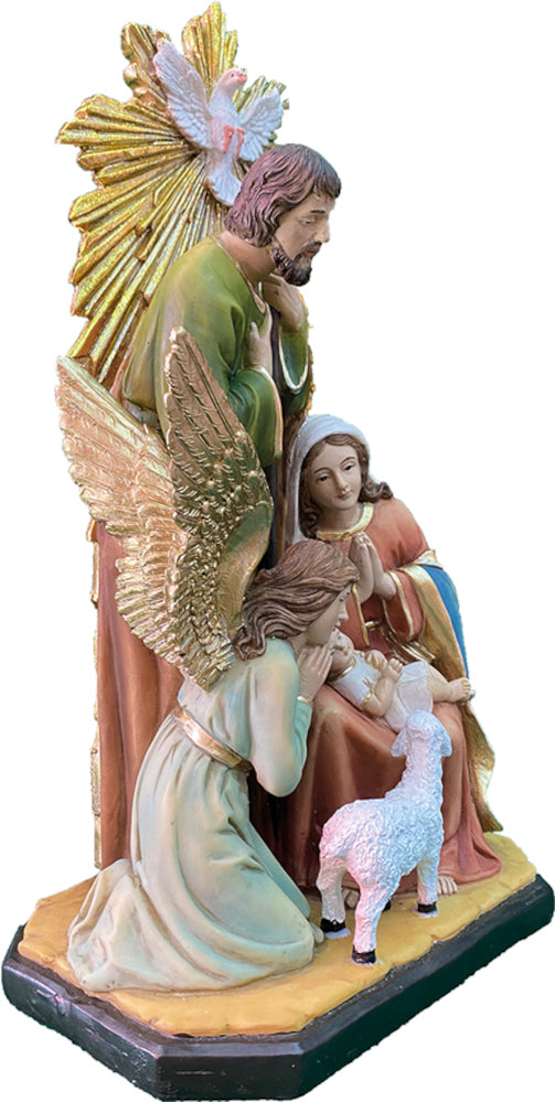 FADEDA Krippenblock mit Hlg. Geist  / Höhe:35 cm / handbemalt / detailgetreue Krippen Figuren - Weihnachten Tisch Dekoration Krippe Zubehör