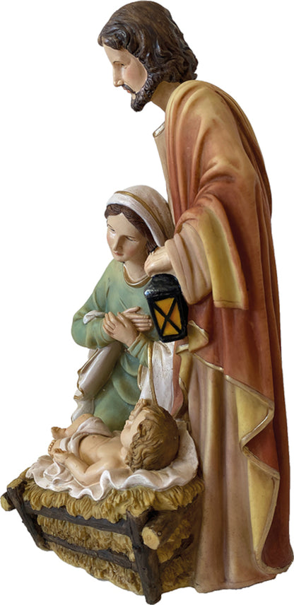 FADEDA Hlg. Familie, Krippenblock / Höhe:35 cm / handbemalt / detailgetreue Krippen Figuren - Weihnachten Tisch Dekoration Krippe Zubehör